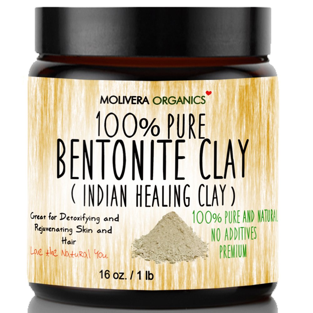 Molivera Organics Bentonite Clay For Detoxifying And Rejuvenating Skin And Ha.. 13 71d8M9hBGEL