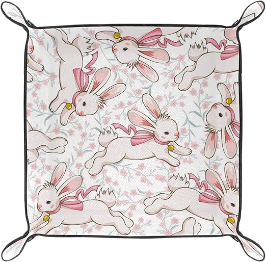 Bandeja organizadora de almacenamiento de escritorio, de piel sintética