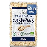 Organic Raw Cashews 2 LB Bag, Gluten-Free, Non-GMO, Vegan, Whole Raw Nuts, Unsalted, Unroasted, Crunchy & Healthy Snack, For 