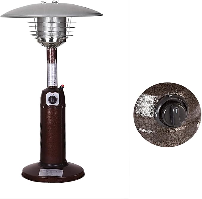 APAN Calentador de Patio de propano de pie de Acero Inoxidable, Triple