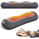 Yunari Cordless Triple Fusion Back Massager, Heated Lumbar Pillow (Gray) | Triple Fusion Lower Back Massager with Heat, Vibration &amp; Dual Airbag Traction for Lower Back Comfort at Home, Office &amp; Car
