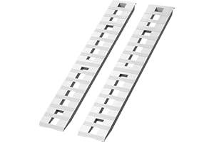 LOEZORA 2PCS 6000 lbs Heavy-Duty Aluminum Loading Ramps, 84" x 14", with Beavertail Hook End & Anti-Slip Surface, Universal Trailer Ramps for Motorcycle, ATV, UTV, Tractor, Trucks, SUV, Lawn Mower, Snowblower