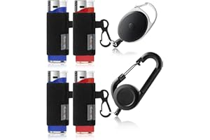 Likesing Lighter Leashes with Clip, Retractable Lighter Holder for Backpack Belt, Cool Lighters Leash Gift for Men Boys