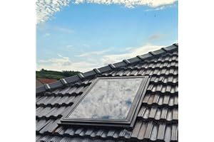 VIUSEO Manual Skylight Window, Skylights for House Roof with Double Tempered Glass and Aluminum Alloy Frame, Roof Skylight for Home/Sun Room/Attic/Basement Daylighting