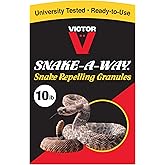 Victor Snake-A-Way Outdoor Snake Repellent Granules for Yard, 10 lb Bag | EPA-Registered Pest Control, Repels Venomous and Non-Venomous Snakes up to 1.25 Acres, Lasts 2-3 Months After Application