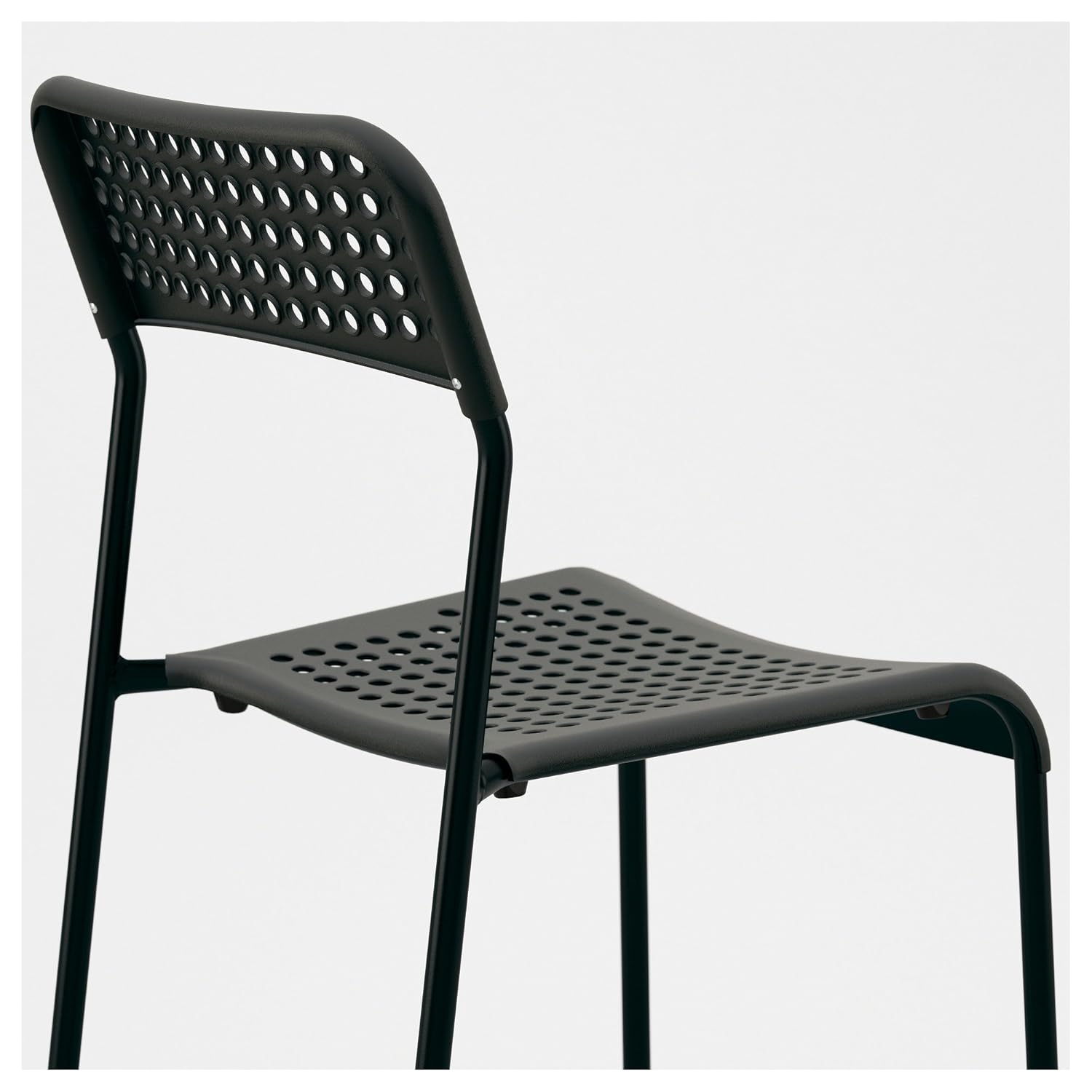 Ikea Adde Chair Black Indoor Outdoor Back Rest Amazon In Home Kitchen