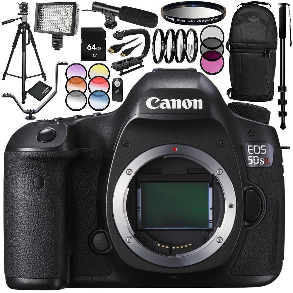 Canon EOS DSLR 5DSR (sólo el Cuerpo) Kit de 64GB Bundle 30PC de ...