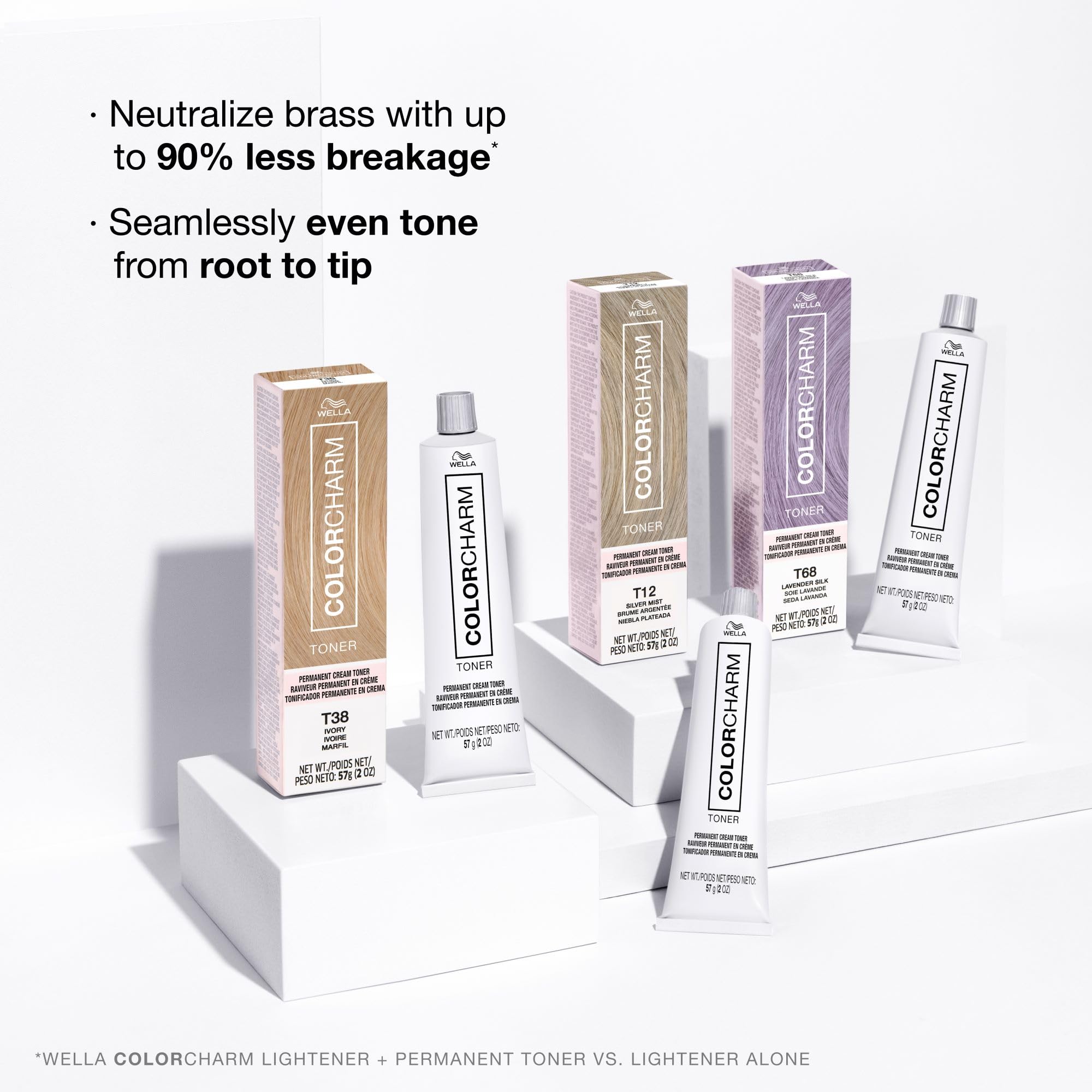 COLORCHARM Permanent Crème Hair Toner | Free of Animal-Derived Ingredients, Parabens Free & Gluten Free | 2 oz