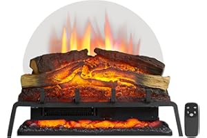 LEGEND FLAME LegendFlame 25" W Free Standing Electric Fireplace Log Set (EF484), Fireplace Insert, Heater 750W/1500W, Crackling Sound, Remote Control…