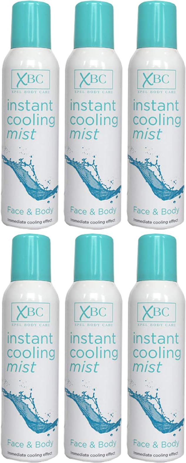 Xpel XBC Instant Cooling Face and Body Mist 150ml Pack of 6