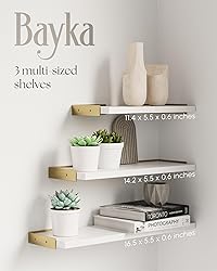 BAYKA Wall Shelves for Bedroom Decor, Floating Wall