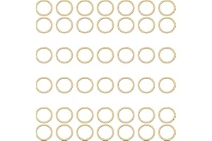 Jepeux 400Pcs 7mm Gold Open Jump Ring, Used for Key Chain, Jewelry Making, Necklace Maintenance and Earring Decoration DIY Process Open Jump Ring (400Pcs)