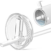 40 oz Flip Straw Lid for Stanley Quencher H2.0 Tumbler, Spill-Proof Replacement Lid Accessory for Stanley 40 oz Tumbler with Handle, Easy to Clean | Reusable, 1-Pack/White