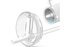 CUTTNELL 40 oz Flip Straw Lid for Stanley Quencher H2.0 Tumbler, Spill-Proof Replacement Lid Accessory for Stanley 40 oz Tumbler with Handle, Easy to Clean | Reusable, 1-Pack/White