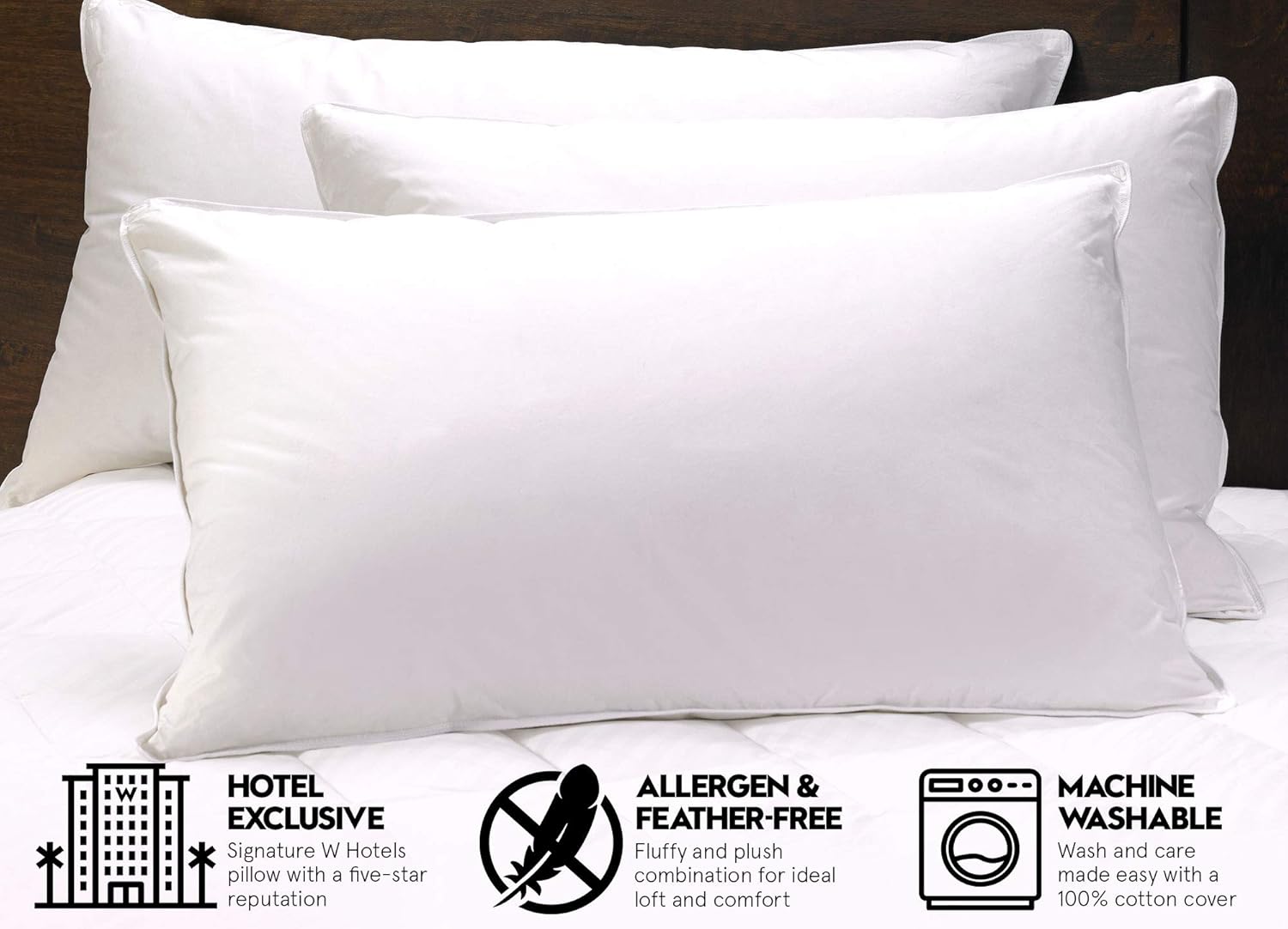 Amazon Com W Hotels Down Alternative Pillow Hypoallergenic