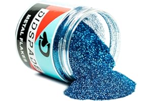 DIDSPADE 2oz Pacific Blue 0.008" Small Blue Metal Flake Solvent Resisitant Glitter | Paint Metal Flake | Flake for Automotive Spray and Spray Painting | Glitter for Epoxy Resin