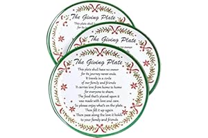 THE LAKESIDE COLLECTION Set of 3 Melamine Christmas Garland Giving Plates