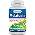 Best Naturals Melatonin 10mg (Non-GMO) Tablets - Helps Promote Relaxation & Sleep - 120 Count