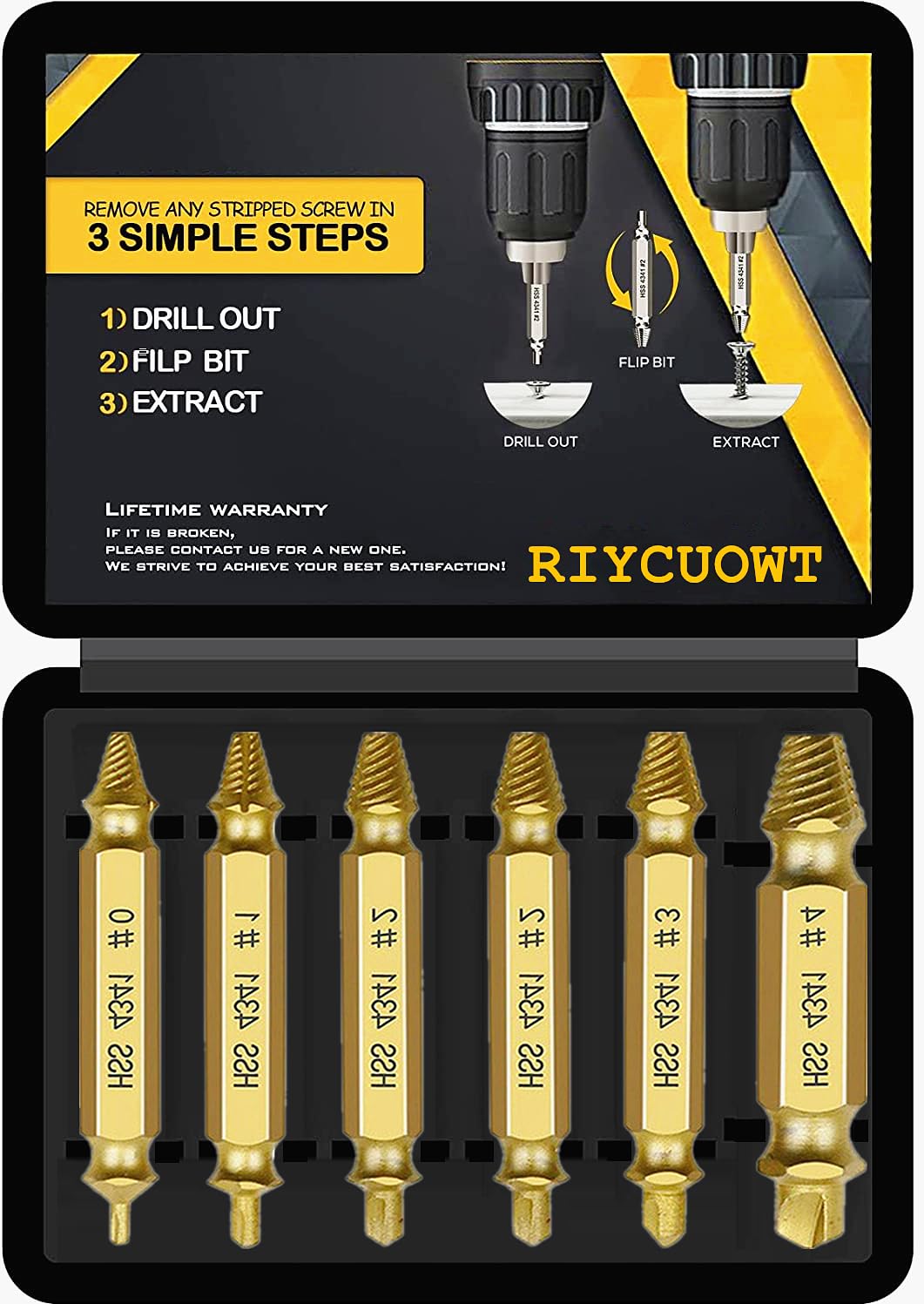 Stripped Screw Removal Tool Damaged Screw Extractor Speed Drill