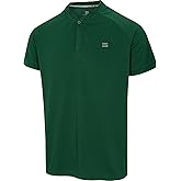 Three Sixty Six Collarless Golf Shirts for Men - Quick Dry Short Sleeve T-Shirt with 4-Way Stretch Fabric & UPF 30