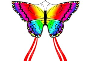 Flying Hoofer Large Butterfly Kite for Adults and Kids Ages 4-8 & 8-12 Easy to Fly, 55''X28'' Single Line Kite for Outdoor, Park or Beach.