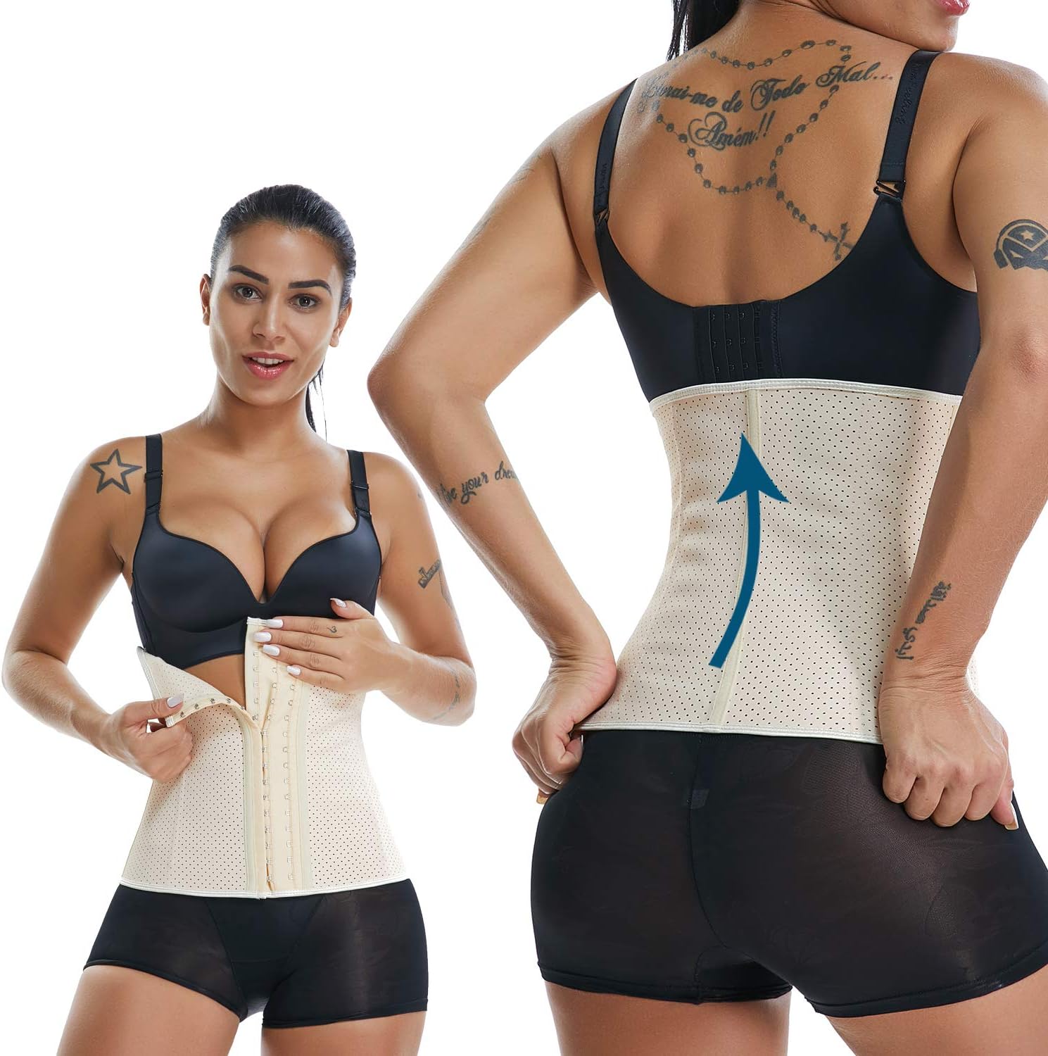 BYBH Latex Waist Cincher Corset Trainer - Workout Corset Slimmer Trimmer Shaper for Weight Loss