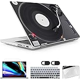 Lepeoac for MacBook Pro 16 inch Case 2021 2022 2023 2024 Release A3186 A3403 M4 A2991 M3 A2780 M2 A2485 M1 Pro/Max, Hard Shell Case with Screen Protector & Keyboard Cover, DJ Turntable