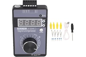 Voltage Current Generator, Adjustable DC 0-10V 0 4-20mA Analog Simulator for PLC Testing, 0.05V & 0.05mA Accuracy,for Synchro
