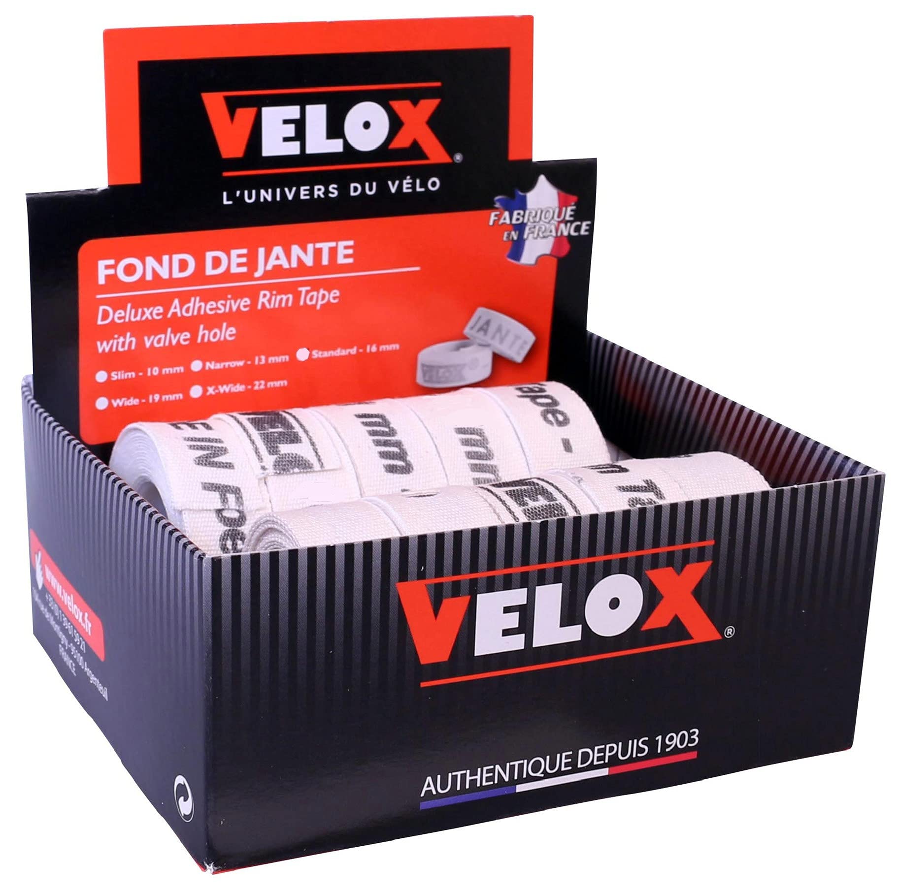 Velox Unisex Deluxe Cotton sports, White, 13mm Box of 10 UK