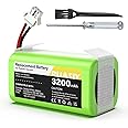 14.4v Vacuum Robot Battery Replacement: for Eufy Robovac 11S 11 30C 30 25C 15C 15T G30 G20-3200mAh Vacuum Batteries for Ecovacs Deebot N79 N79w N79w DN622, Shark Ion Rv750, Goovi, Amarey, Coredy Etc