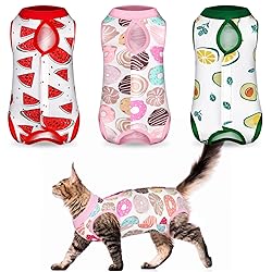 3 Pieces Cat Recovery Suit Kitten Recovery Suit
