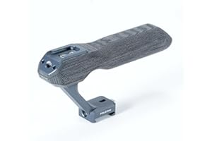 XCJSYP Camera Top Handle with ARRI Locating Pins, Quick Release Video Stabilizers Comfort Silicone Grip with 1/4" Threads and Cold Shoes, Compatible with Small Rig Handles Camera Cages Video Rigs F22