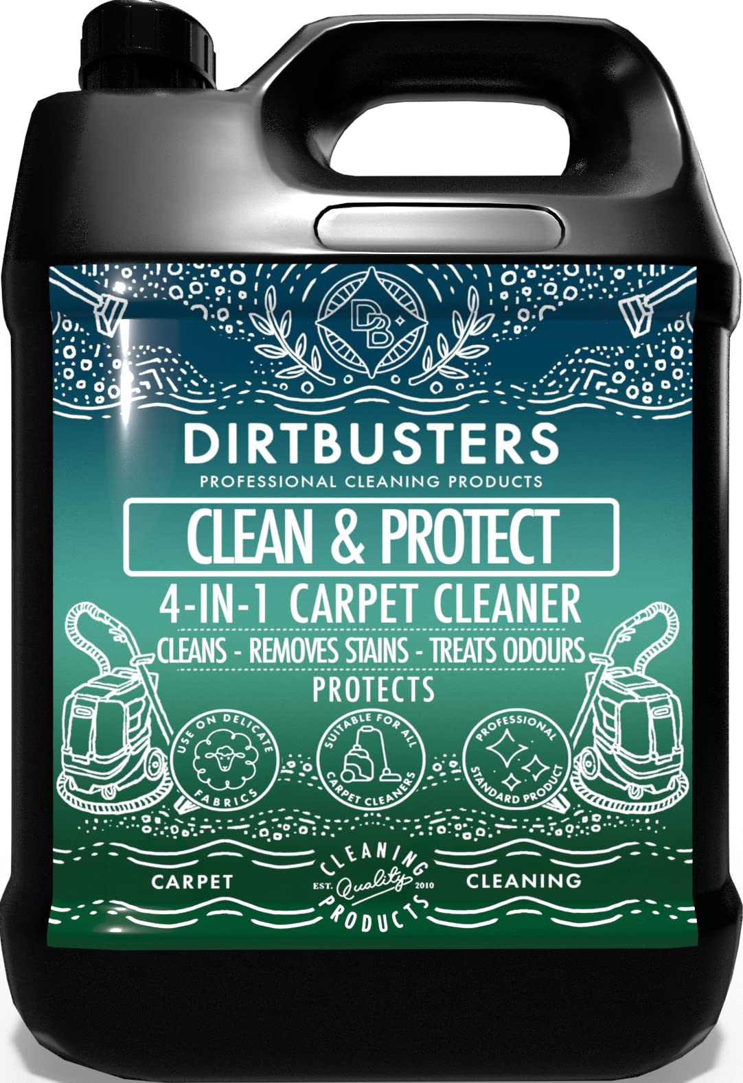 Dirtbusters Carpet Cleaner Shampoo (5L), Clean & Protect Cleaning Solution With Stain Protection & Odour Treatment