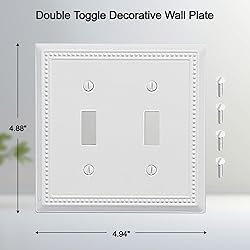 OKAWYC Double Toggle Light Switch Cover Belaire