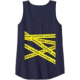 CAUTION!! Graphic Caution Tape Warning Tank Top