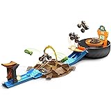 Hot Wheels Monster Trucks Stunt Tire Play Set Opens to Reveal Arena with Launcher for 2 Hot Wheels 1:64 Scale Cars or 1 Monst
