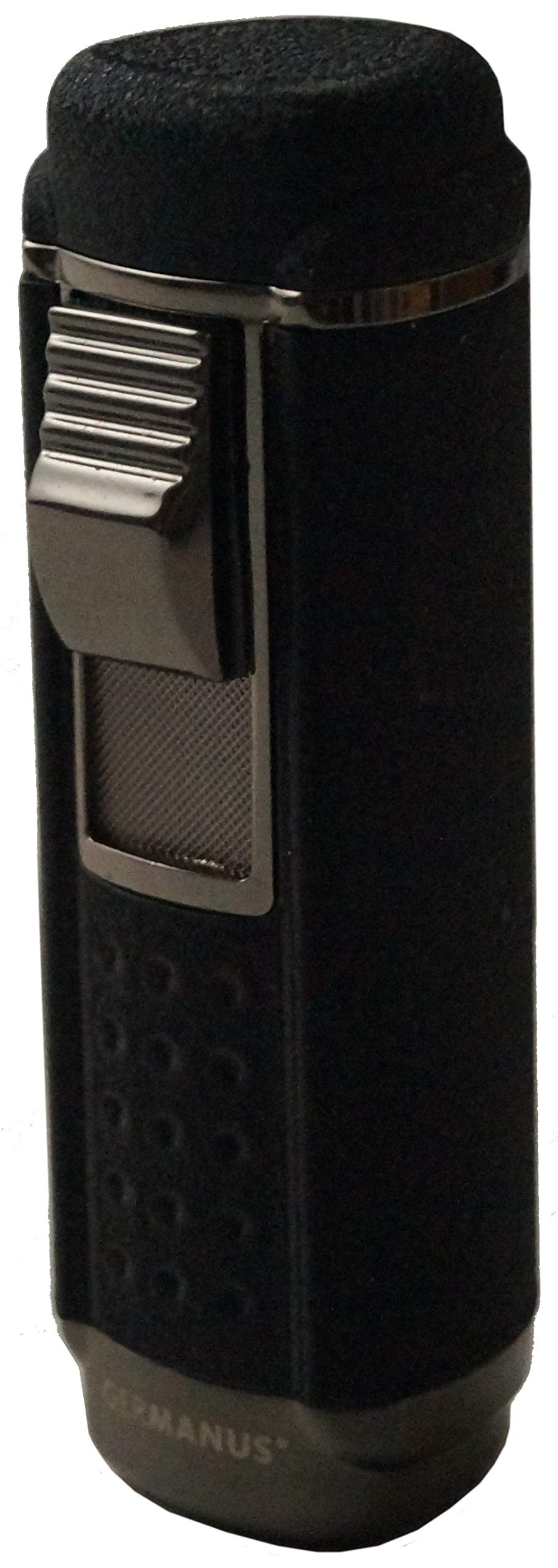 GERMANUS Jetflame Torch Cigar Lighter with 4 Flames, Metal, Black