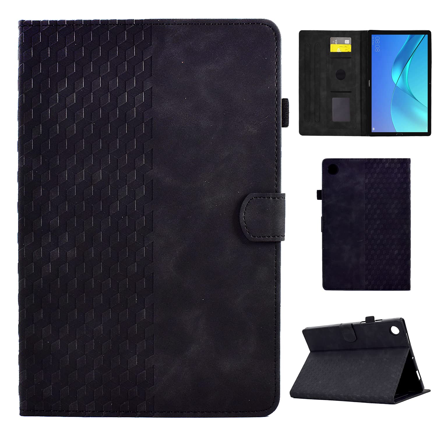 CASAFUNY Case for Huawei MediaPad M5 10.8 Inch Protective Case with Stand Function and Auto Sleep/Wake, Black