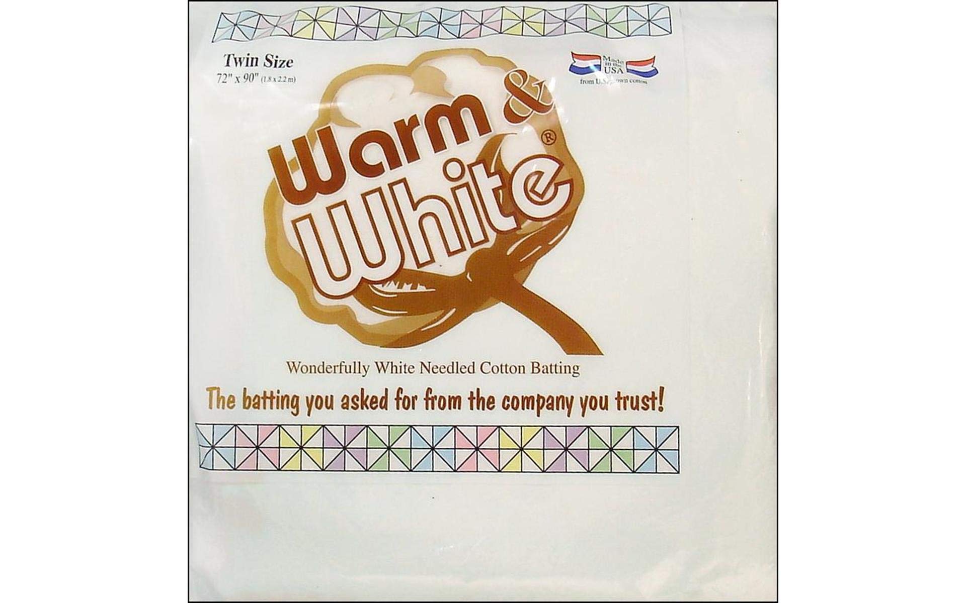 Warm Company 72-Inch by 90-Inch Warm &amp; White Cotton Batting