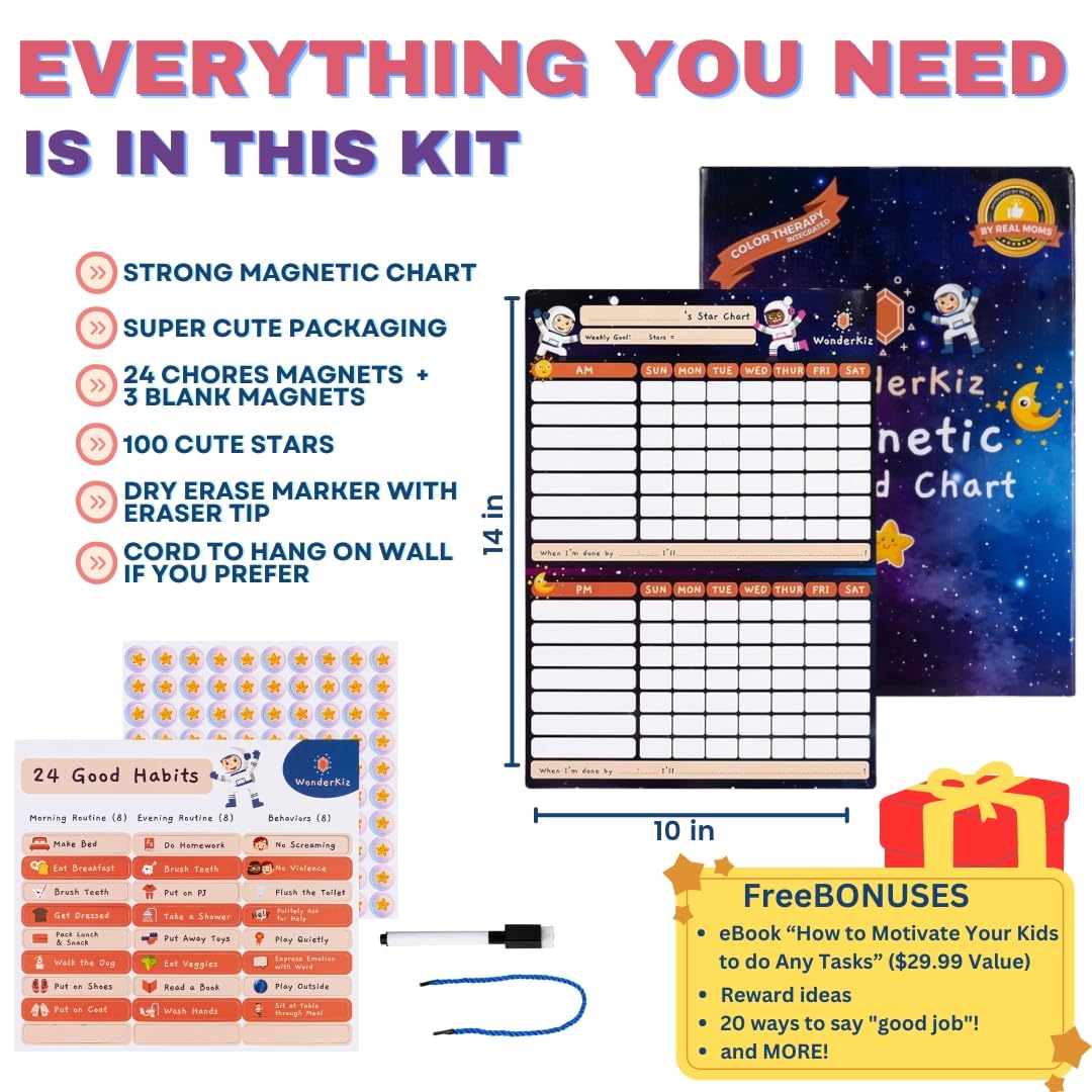 Mua Rewards Chart for Kids Behavior – Magnetic Chore Chart for ...