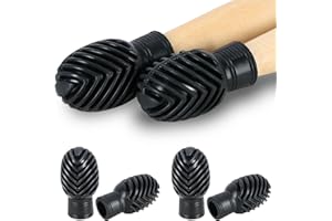 VANPHY 4 Pack Drumstick Dampeners for Silent Practice Drums Silicone Drumstick Tips Replace Your Drum Practice Pads & Protect Drumsticks Reduce the Noise of the Drumsticks Hitting the Drum Surface（Black）