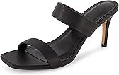 CUSHIONAIRE Prize Kitten Heel Sandals for Women, Two Strap Open Toe Dress Sandals with Memory Foam