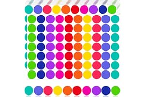 ZACOOL 1400 PCS Color Coding Labels Circle Dot Stickers,Round Color Coding Labels Sticky Dots Labels Stickers 10 Color Style Colored Dot Stickers for Toddlers Office Student Classroom Papers