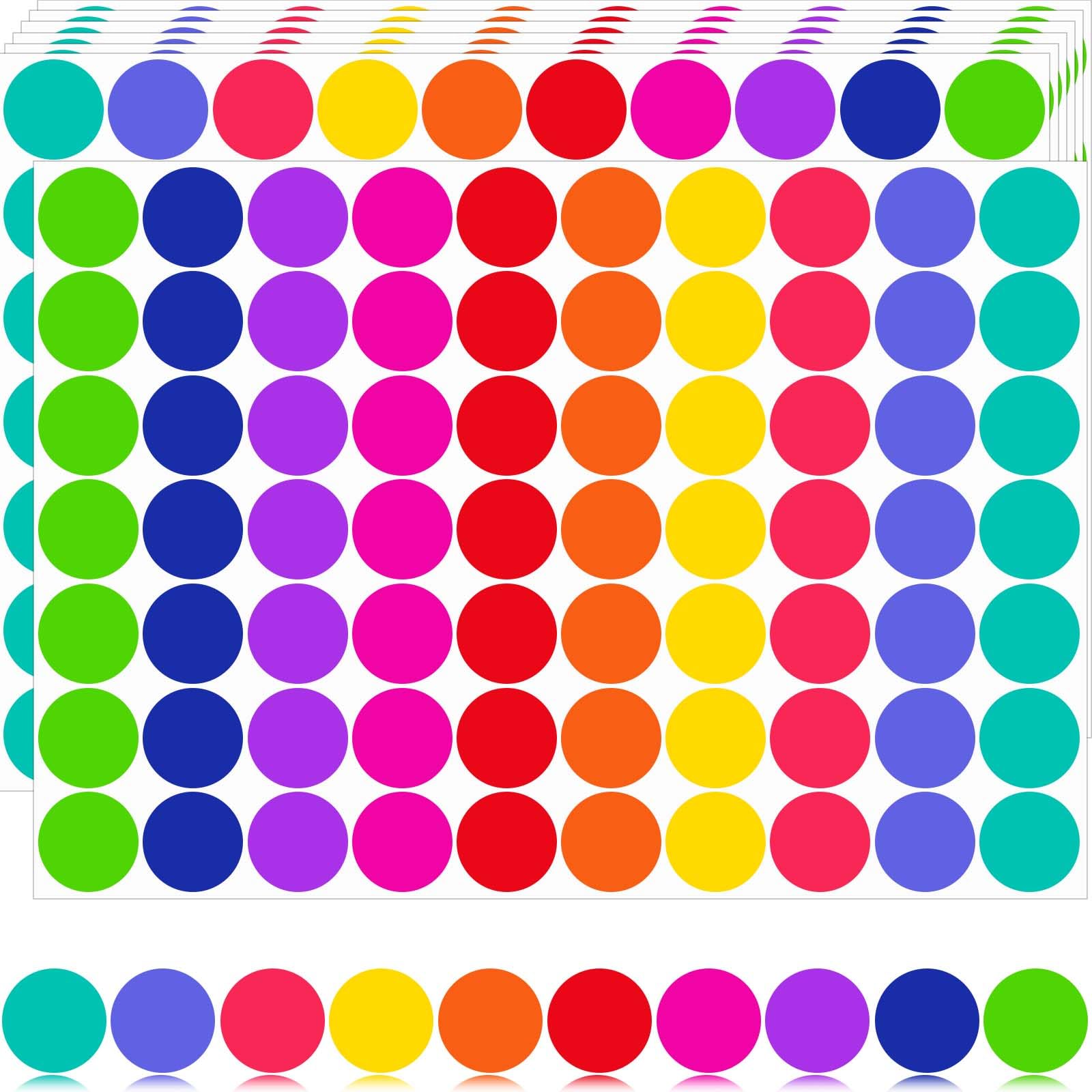 700 PCS Color Coding Labels Circle Dot