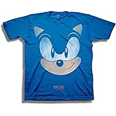 SEGA Boys Sonic The Hedgehog Big Face Short Sleeve Tshirt