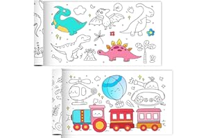 PHOGARY Dinosaur Transportation Drawing Paper Roll for Kids, Children’s Coloring Sheets Roll Paper Sticky Rolls for Kids Art,
