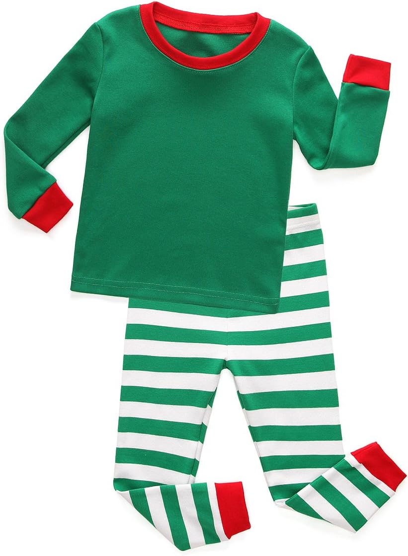 Boys and Girls Stripe Pajamas Chirstmas Pajamas Children Cotton Sleepwear Striped Pyjamas for Kids