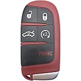 J-ACCES Key Fob Case Shell Fit for Jeep Grand Cherokee Dodge Challenger Charger Dart Durango Journey Chrysler 300