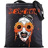 BWWKTOP Clown Movie Cosmetic Makeup Bag Movie Fans Gifts Horror Movie Zipper Pouch for Women Girls