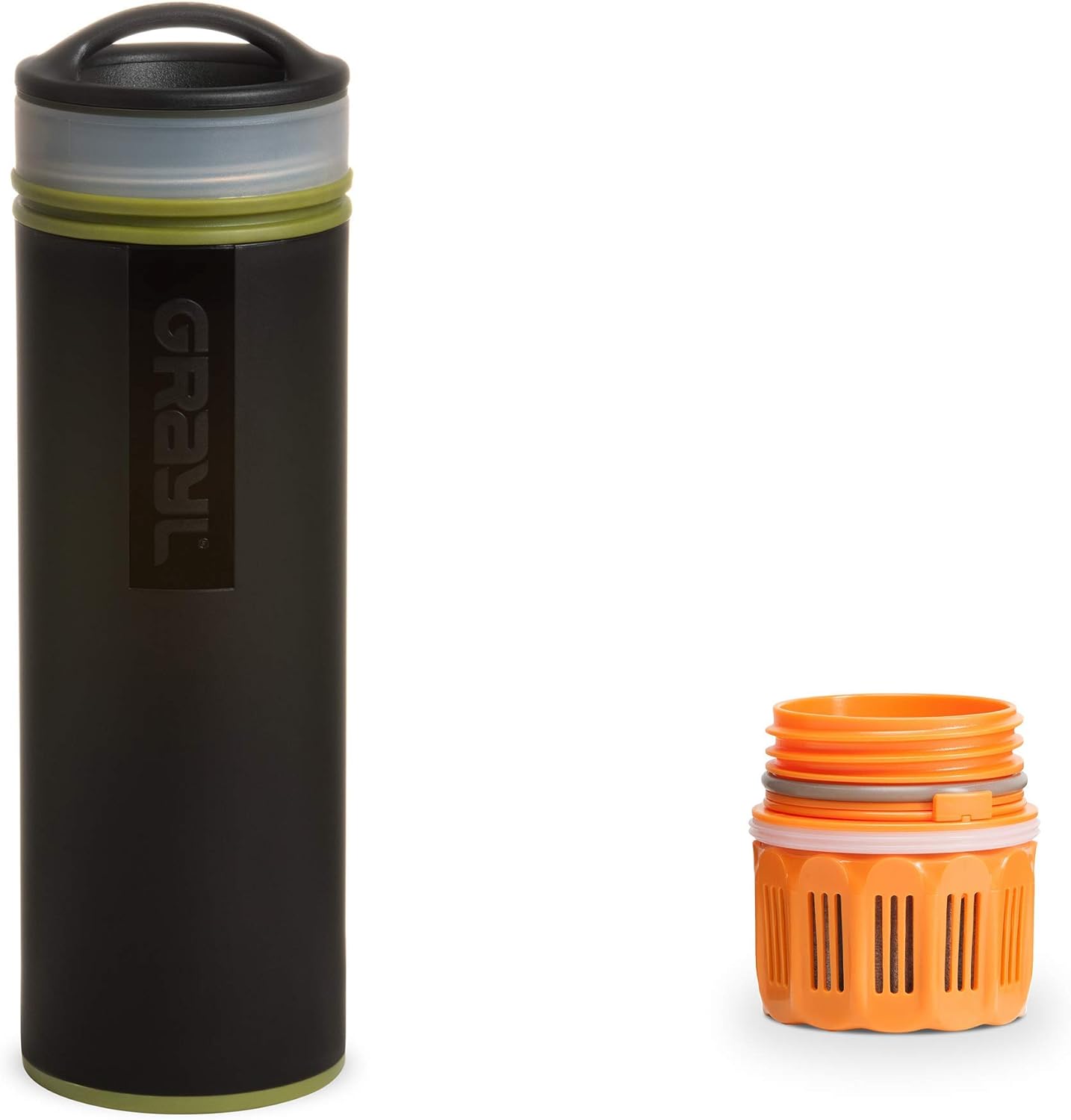 GRAYL Ultralight Water Purifier Bottle + Extra Filter Cartridge [Bundle] for Hiking, Travel, and Emergency Preparedness - Camo Black : Sports & Outdoors